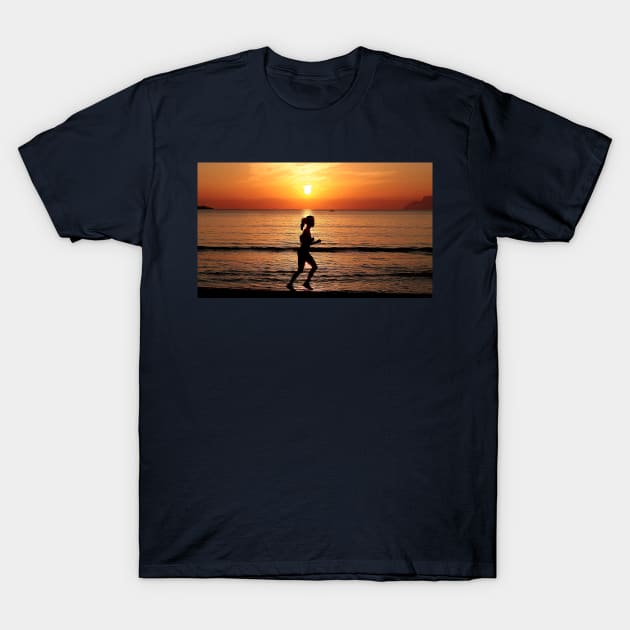 Alcudia beach majorca spain sunrise T-Shirt by Simon-dell